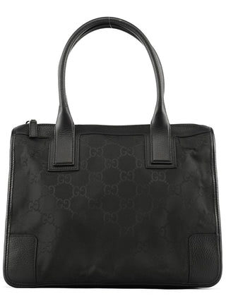 Gucci 143742 Black GG Leather Tote Bag