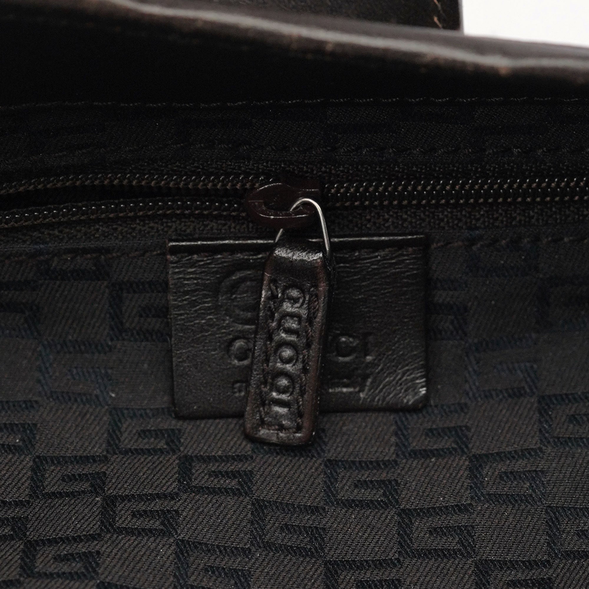 Gucci 143747 Brown Calfskin Jackie Shoulder Bag
