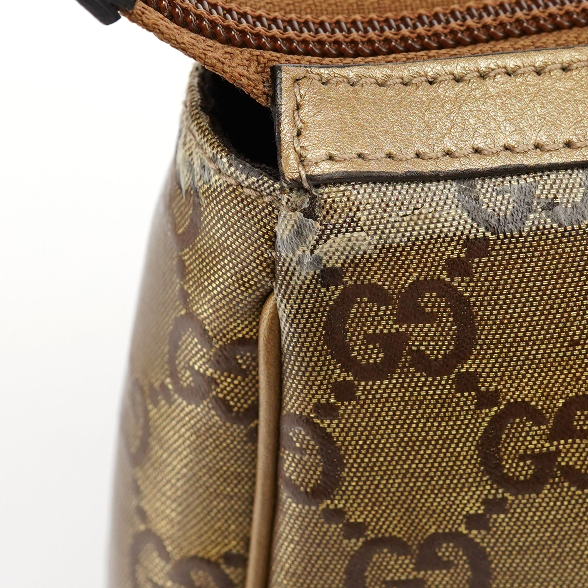 Gucci 145750 Beige GG Coated Mini Shoulder Bag