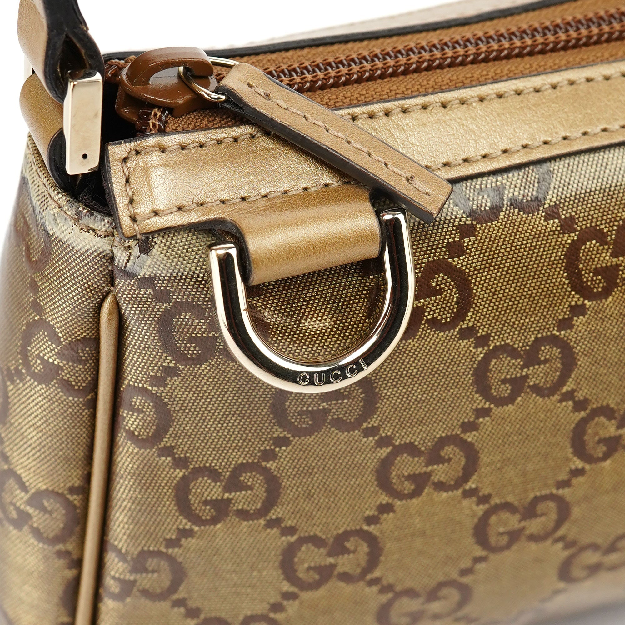 Gucci 145750 Beige GG Coated Mini Shoulder Bag
