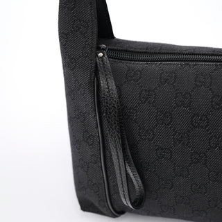 Gucci 152280 Anthracite Denim GG Shoulder Bag