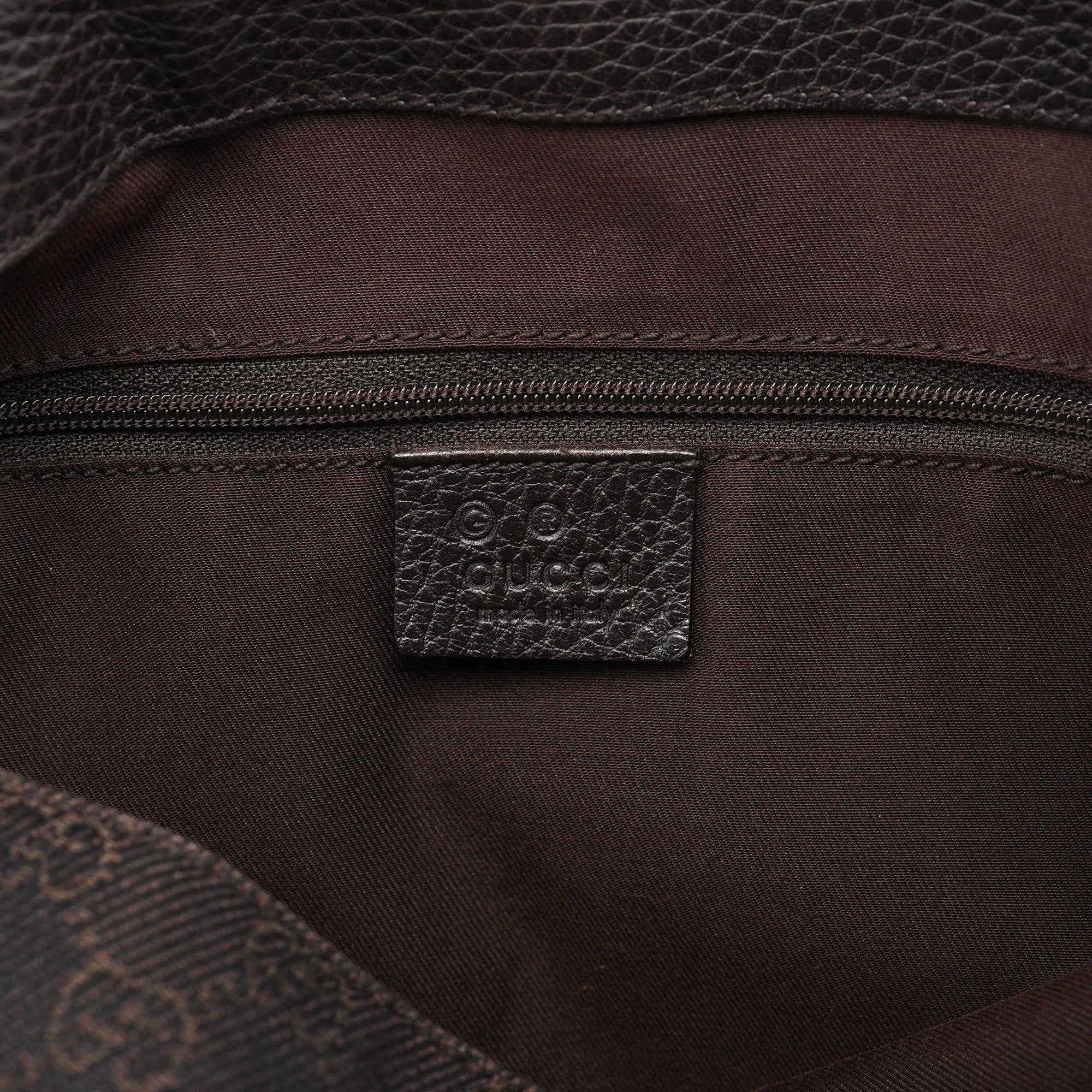 Gucci 179777 Brown GG Round Hobo Bag