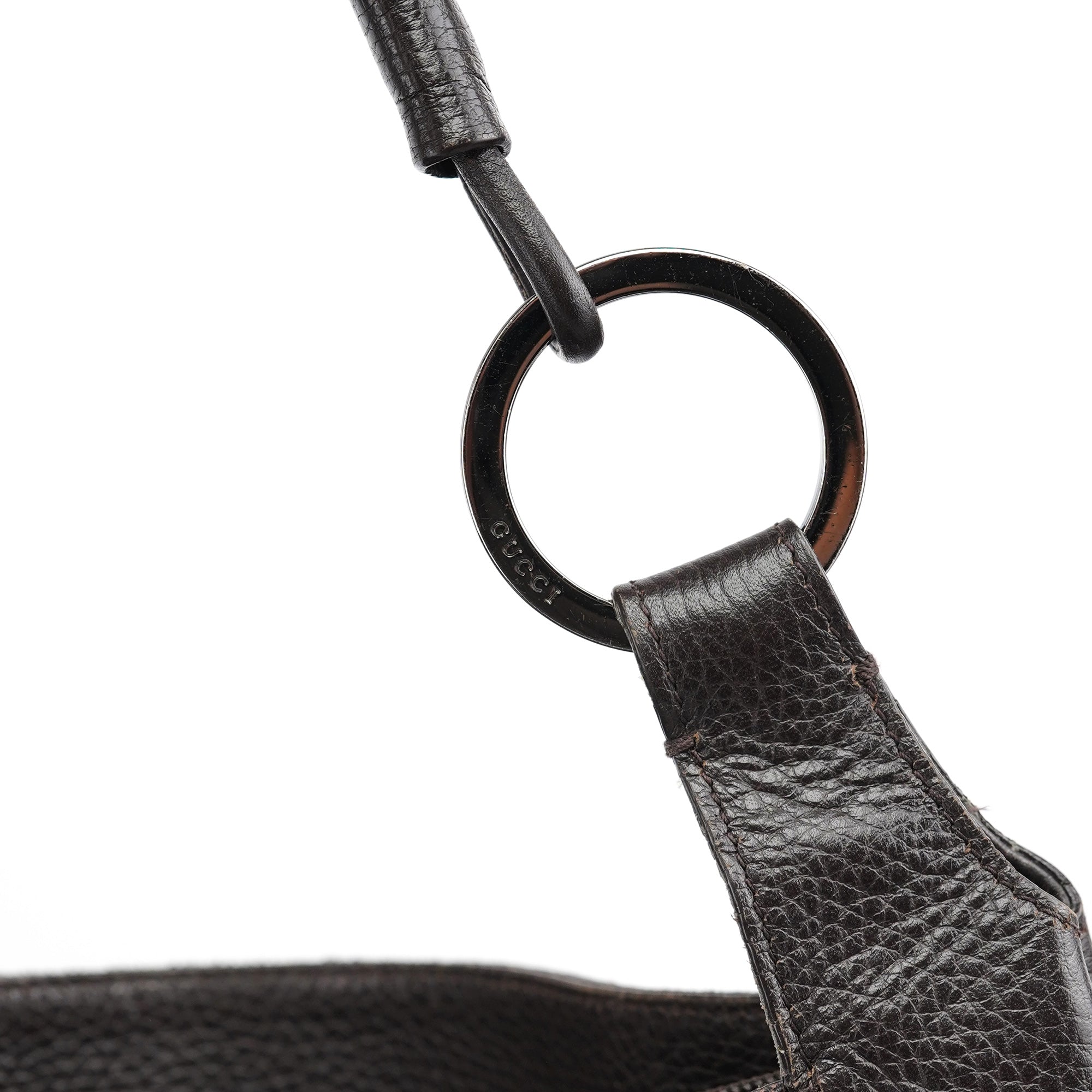 Gucci 179777 Brown GG Round Hobo Bag