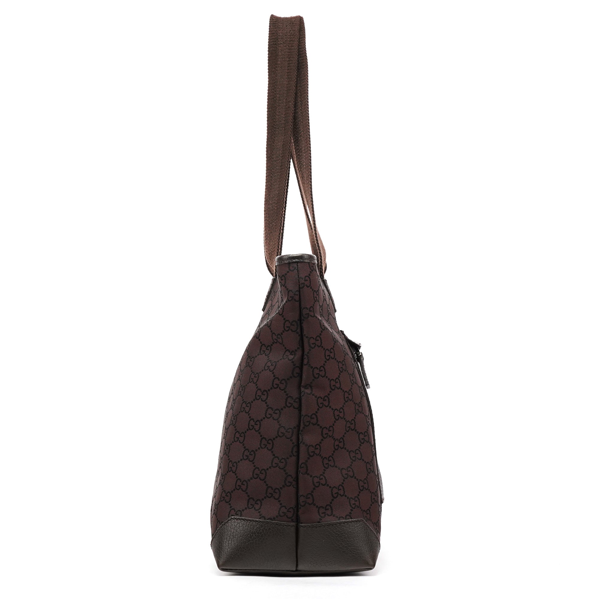 Gucci 180449 Brown GG Nylon Tote Bag