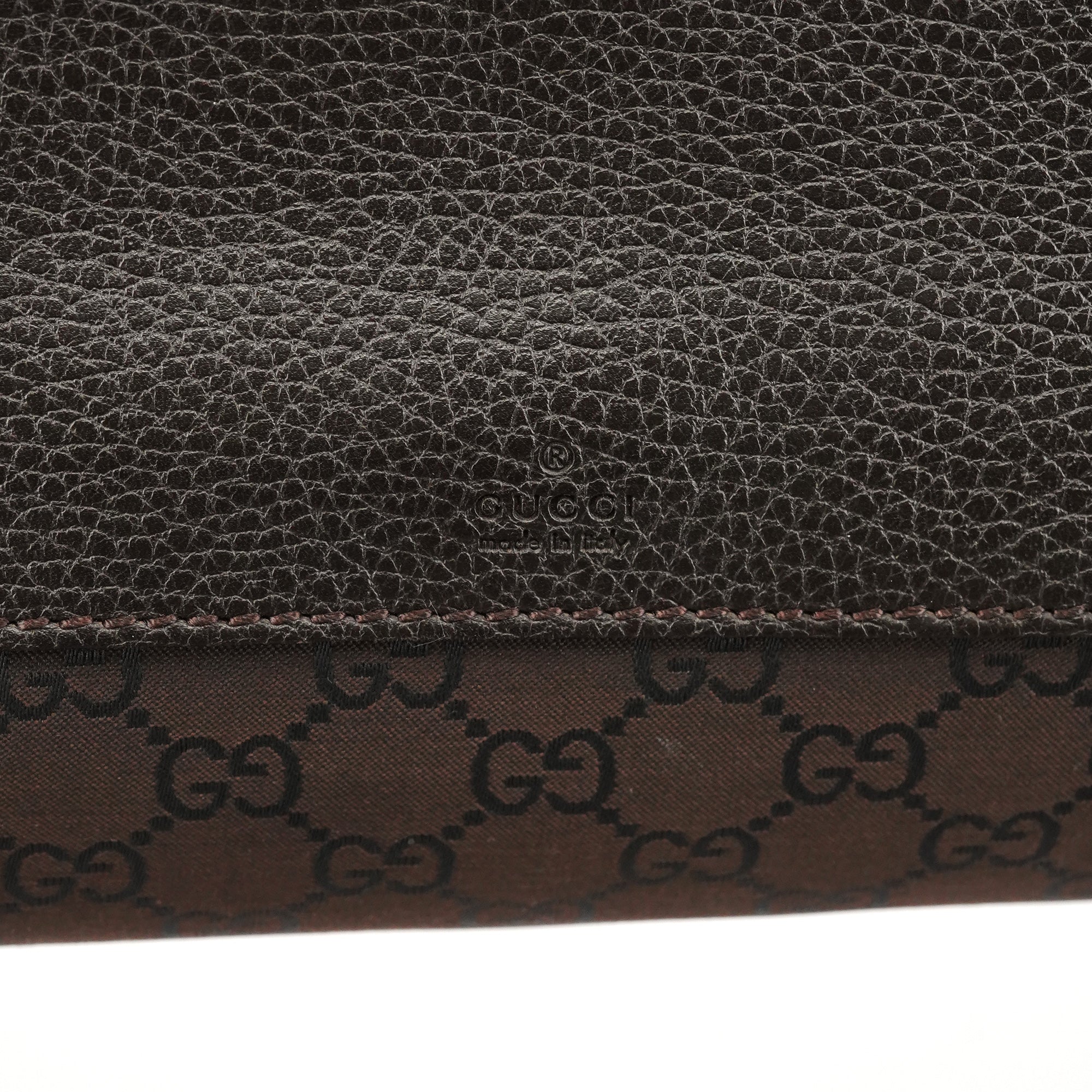 Gucci 180449 Brown GG Nylon Tote Bag