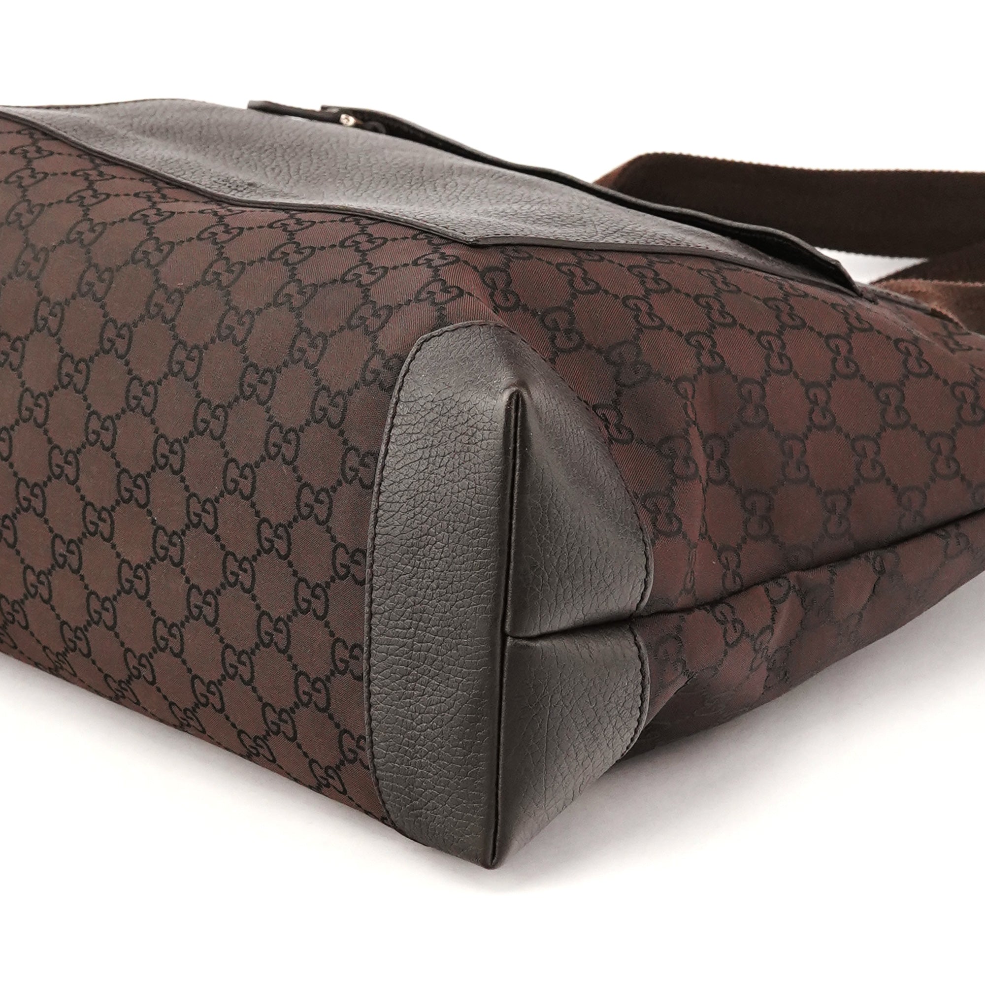 Gucci 180449 Brown GG Nylon Tote Bag