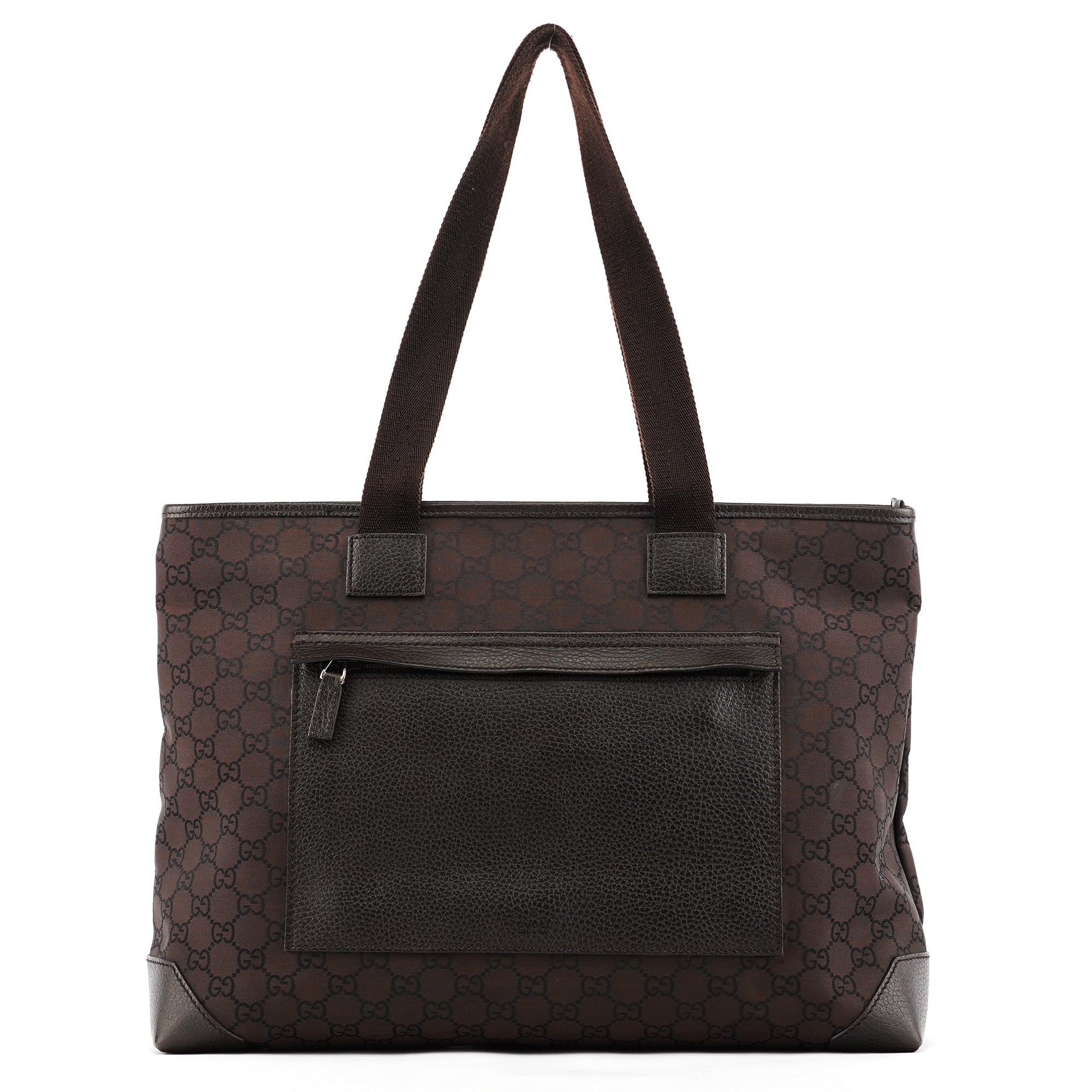 Gucci 180449 Brown GG Nylon Tote Bag