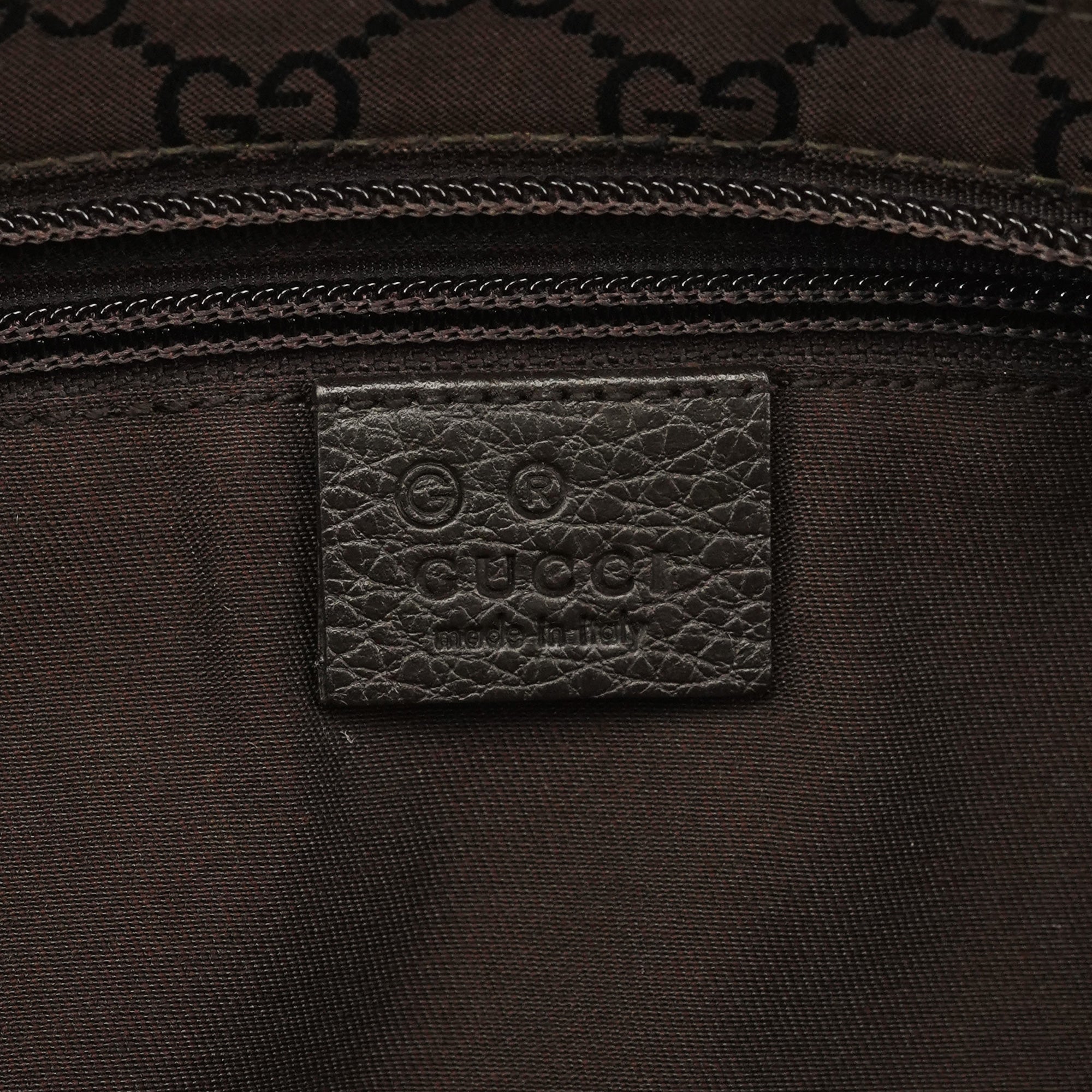 Gucci 180449 Brown GG Nylon Tote Bag