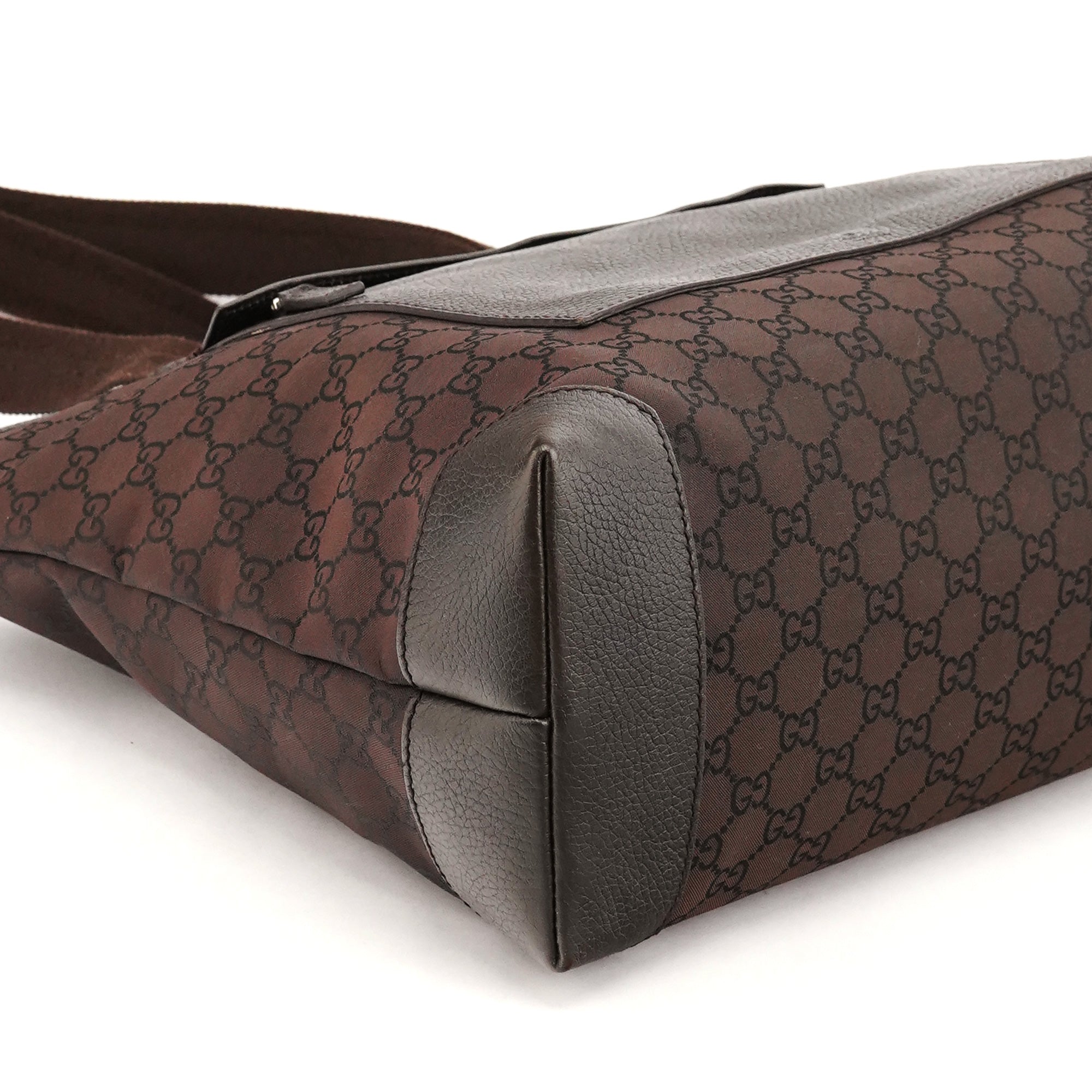 Gucci 180449 Brown GG Nylon Tote Bag