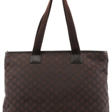 Gucci 180449 Brown GG Nylon Tote Bag