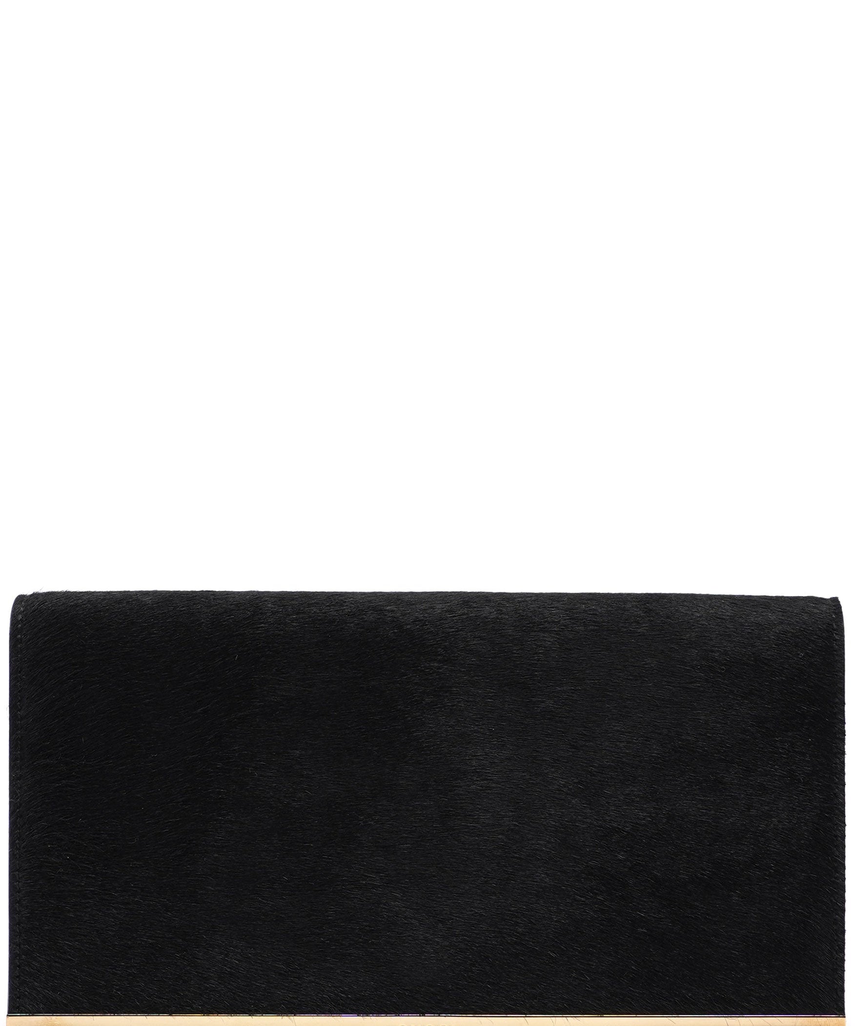Gucci 1990's Black Fur Clutch