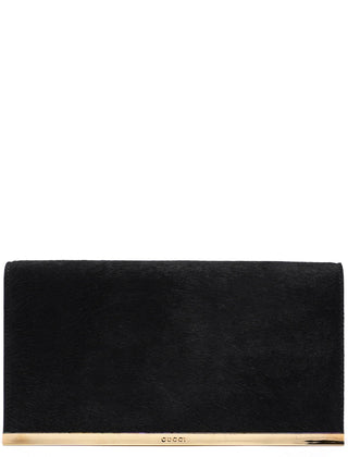 Gucci 1990's Black Fur Clutch