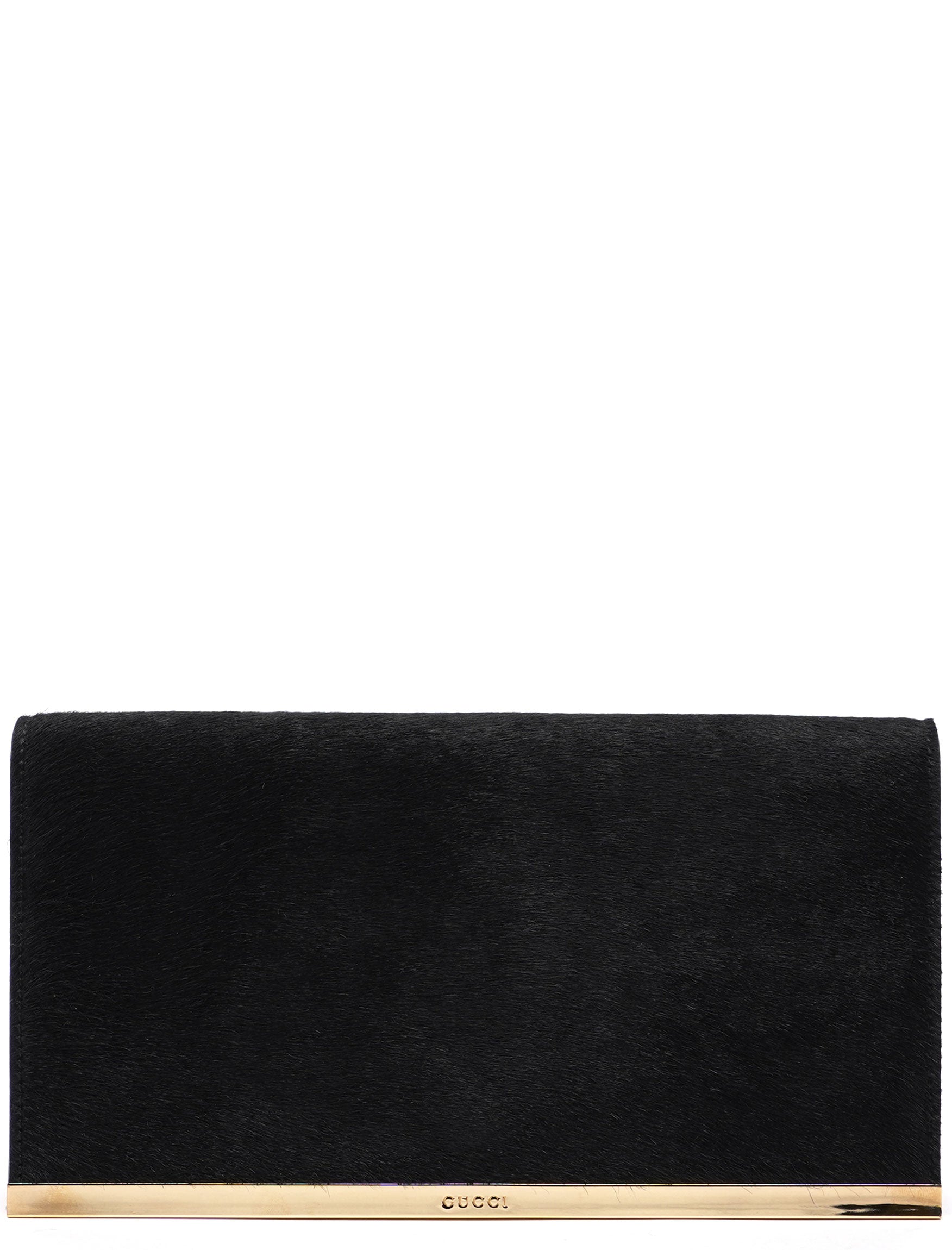 Gucci 1990's Black Fur Clutch