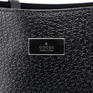 Gucci 1990's Black Leather Bucket Bag