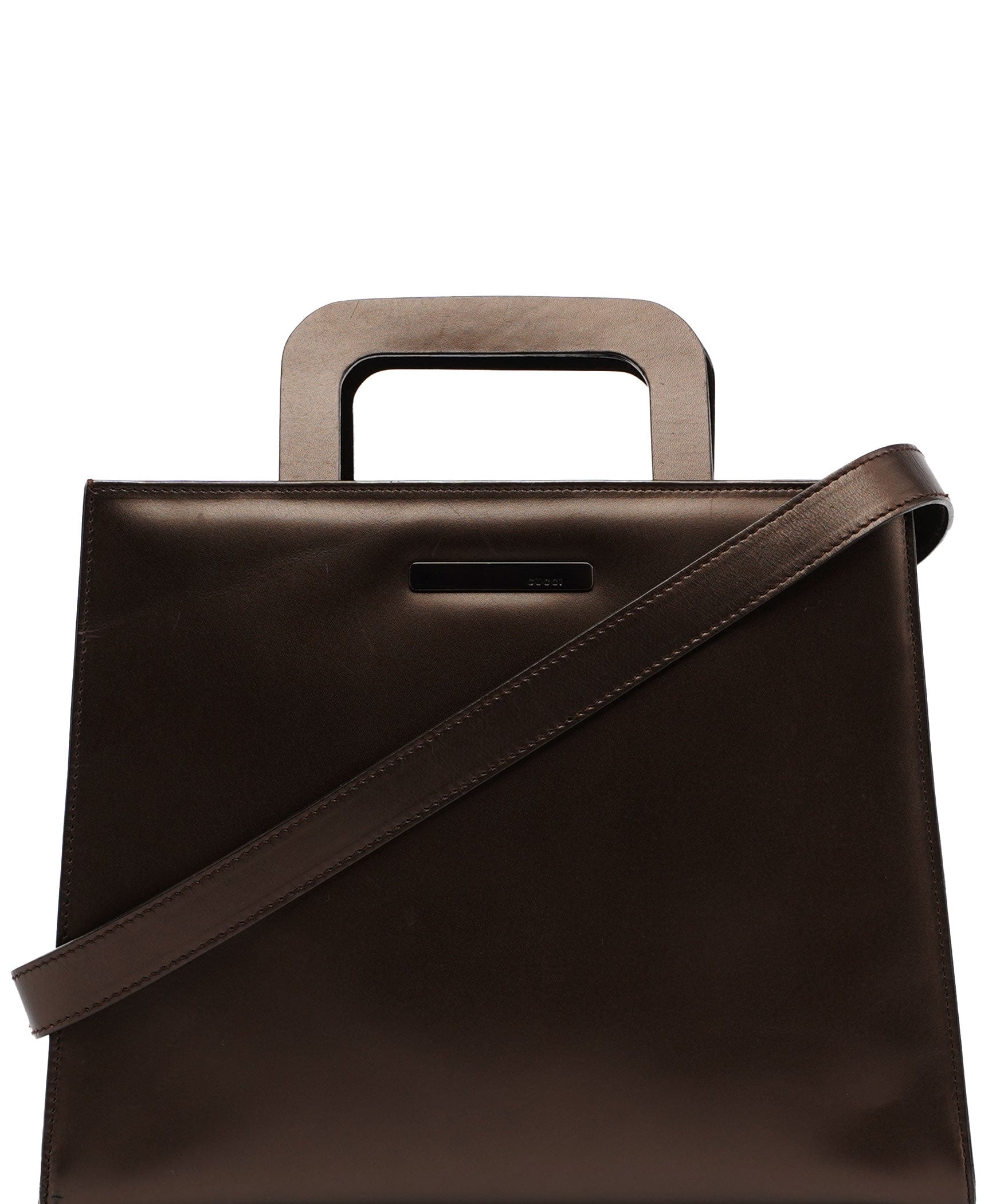 Gucci 1990's Bronze Leather 2-Way Tote