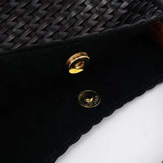 Gucci 1996 Brown Woven Bamboo 2-Way Bag