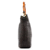 Gucci 1996 Brown Woven Bamboo 2-Way Bag