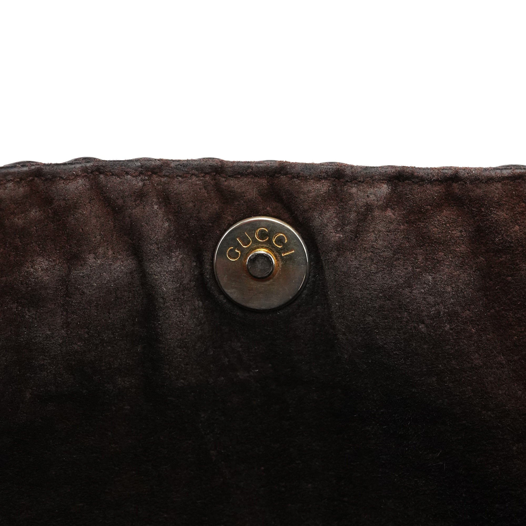 Gucci 1996 Brown Woven Bamboo 2-Way Bag