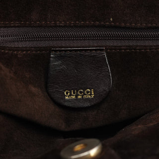 Gucci 1996 Brown Woven Bamboo 2-Way Bag