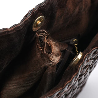 Gucci 1996 Brown Woven Bamboo 2-Way Bag