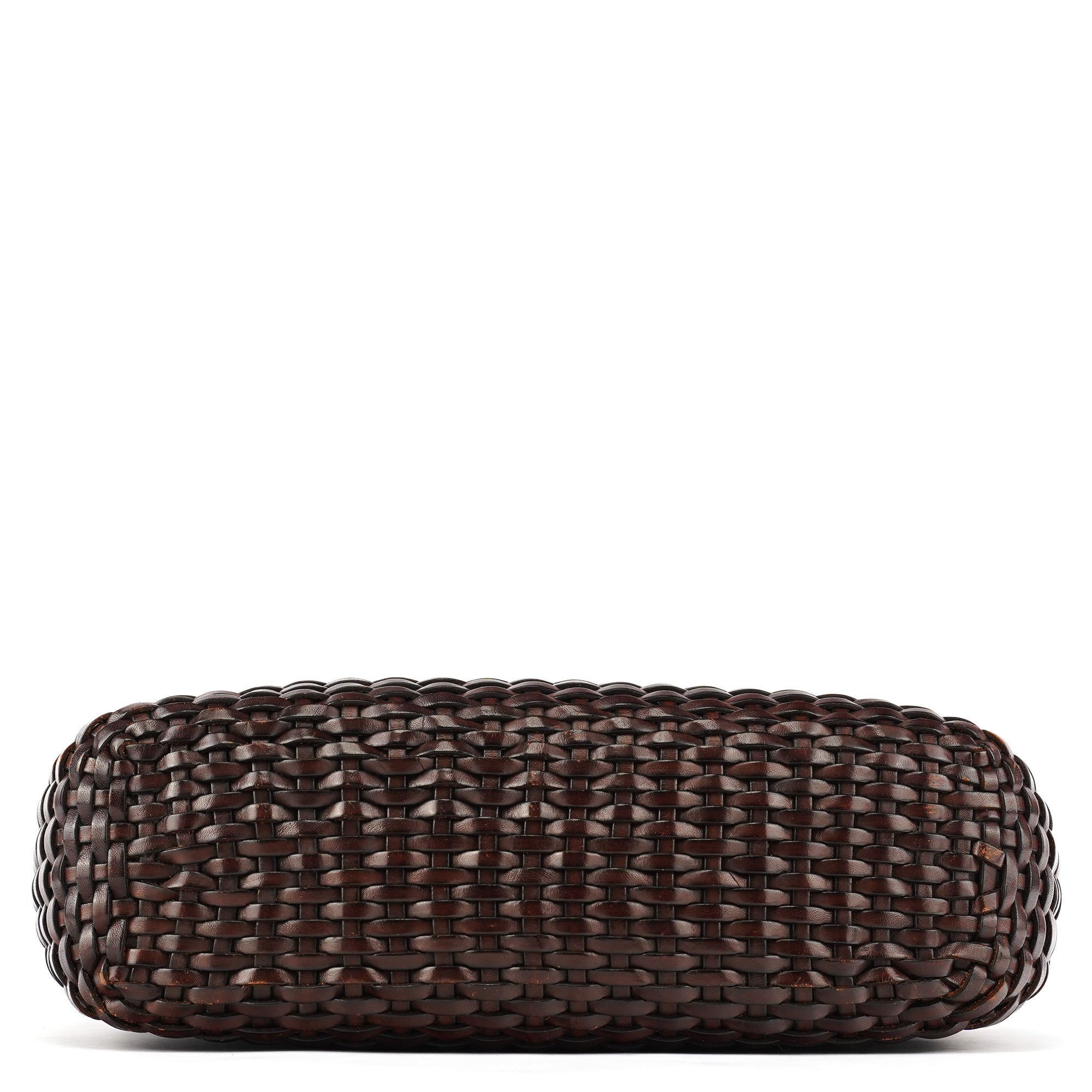 Gucci 1996 Brown Woven Bamboo 2-Way Bag