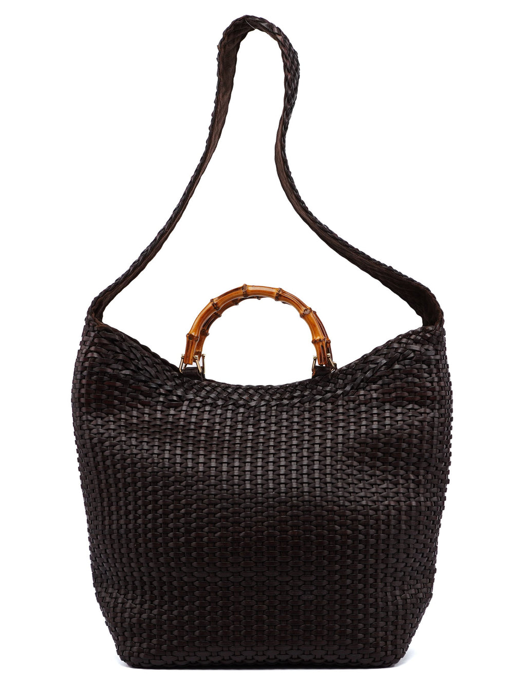 Gucci by Tom Ford 1996 Brown Woven Bamboo 2-Way Bag – Rediscover Vintage
