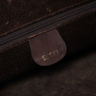 Gucci 1996 Brown Woven Bamboo 2-Way Bag