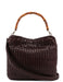 Gucci 1996 Brown Woven Bamboo 2-Way Bag