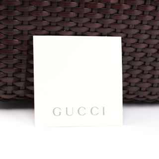 Gucci 1996 Brown Woven Bamboo 2-Way Bag