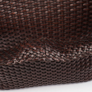 Gucci 1996 Brown Woven Bamboo 2-Way Bag