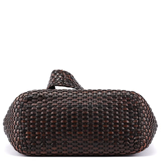 Gucci 1996 Brown Woven Bamboo 2-Way Bag