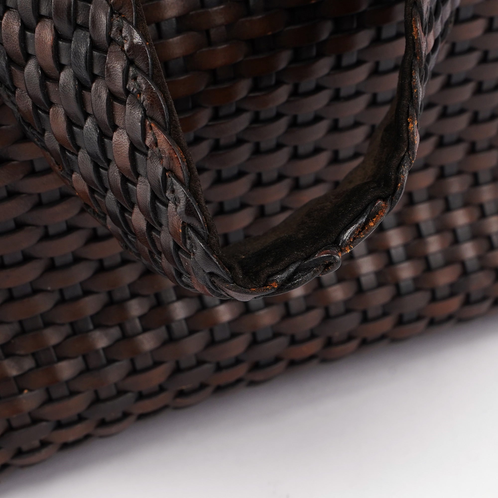 Gucci 1996 Sac deux portés Bamboo en cuir tressé marron