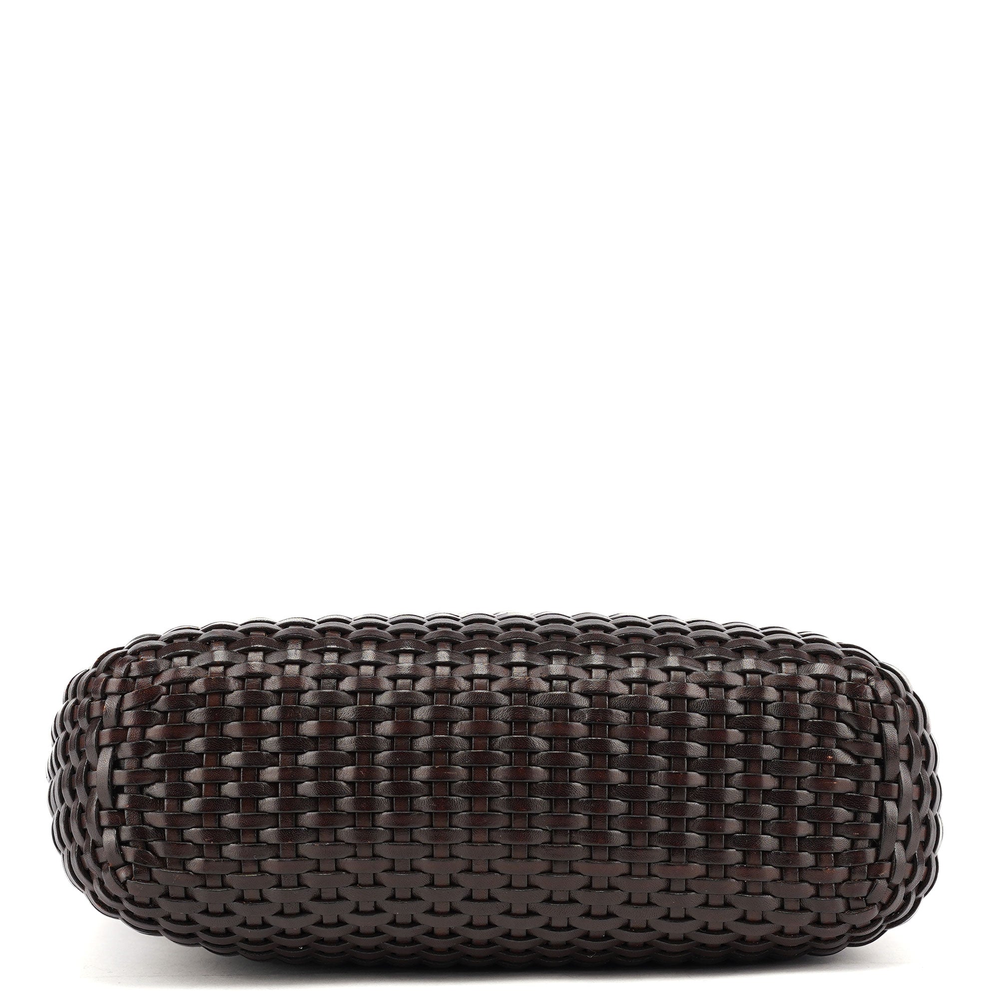 Gucci 1996 Brown Woven Bamboo 2-Way Shoulder Bag
