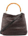 Gucci 1996 Brown Woven Bamboo 2-Way Shoulder Bag