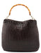 Gucci 1996 Brown Woven Bamboo 2-Way Shoulder Bag