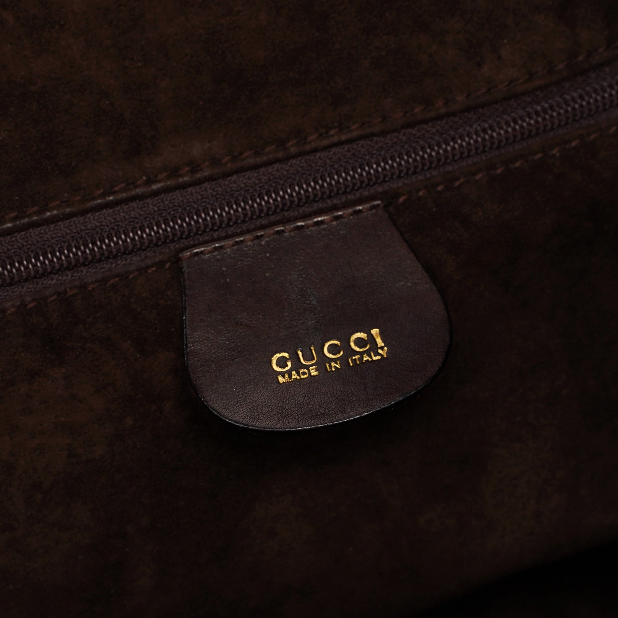 Gucci 1996 Brown Woven Bamboo 2-Way Shoulder Bag