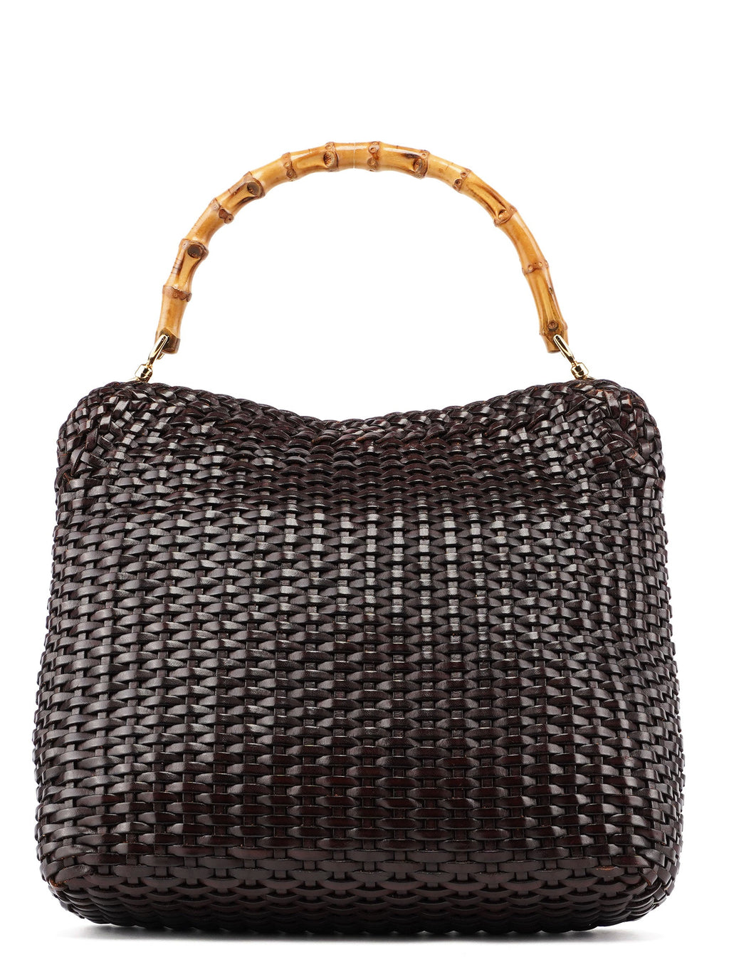 Gucci 1996 Brown Woven Bamboo 2-Way Shoulder Bag – Rediscover Vintage