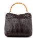 Gucci 1996 Brown Woven Bamboo 2-Way Shoulder Bag