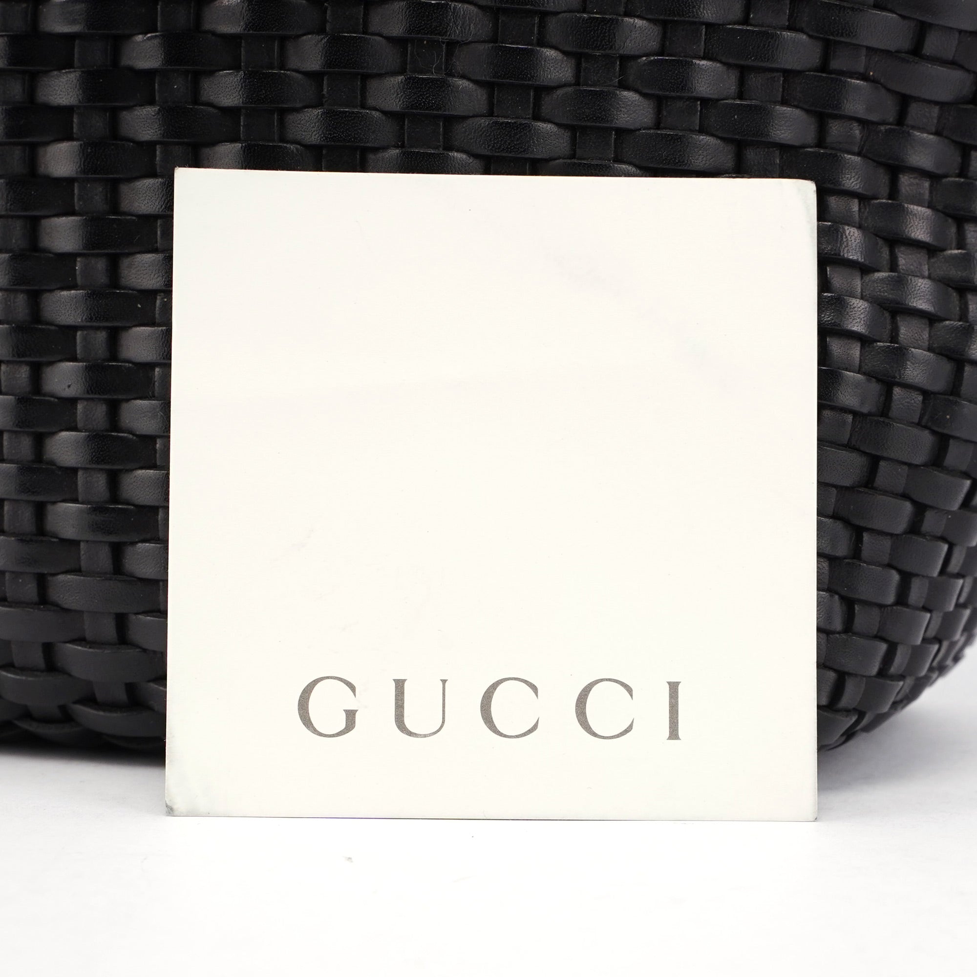 Gucci 1996 Brown Woven Bamboo 2-Way Shoulder Bag