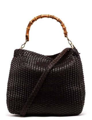 Gucci 1996 Brown Woven Bamboo Bag