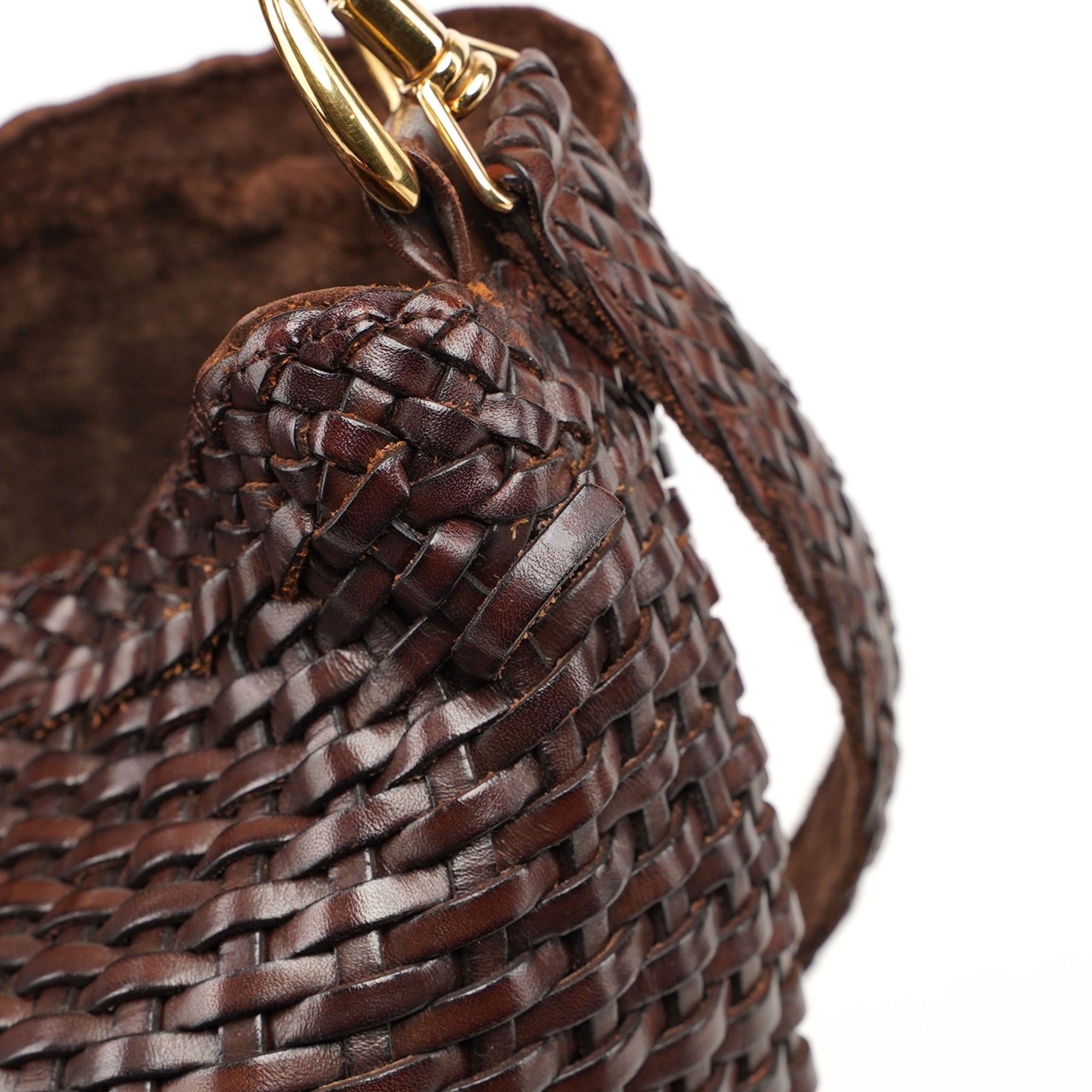 Gucci 1996 Sac Bamboo tressé marron