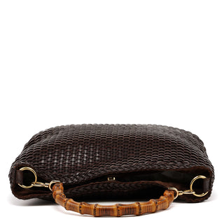 Gucci 1996 Brown Woven Bamboo Bag