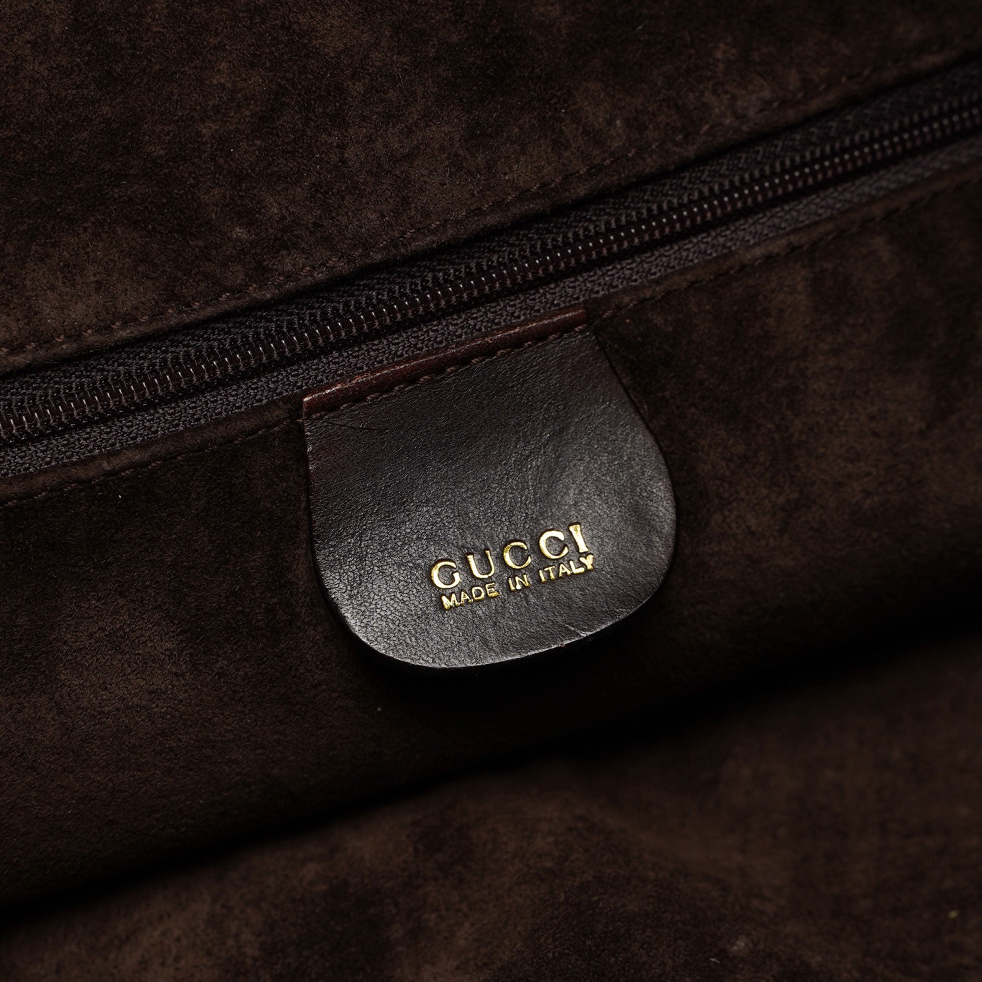 Gucci 1996 Brown Woven Bamboo Bag