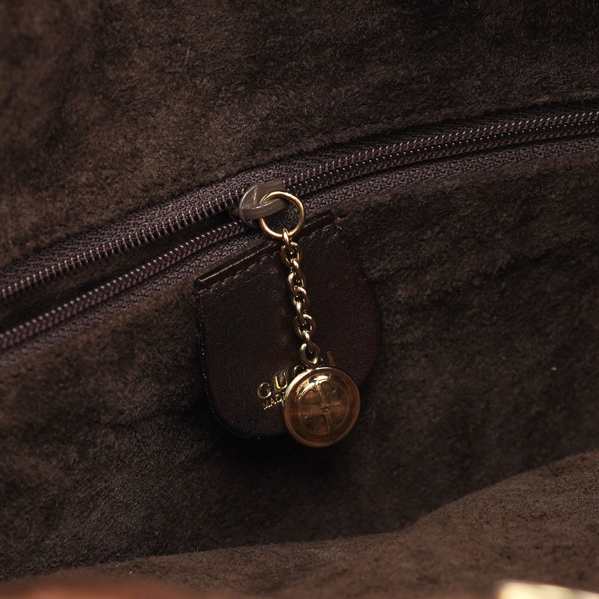 Gucci 1996 Sac porté épaule Bamboo en cuir tressé marron