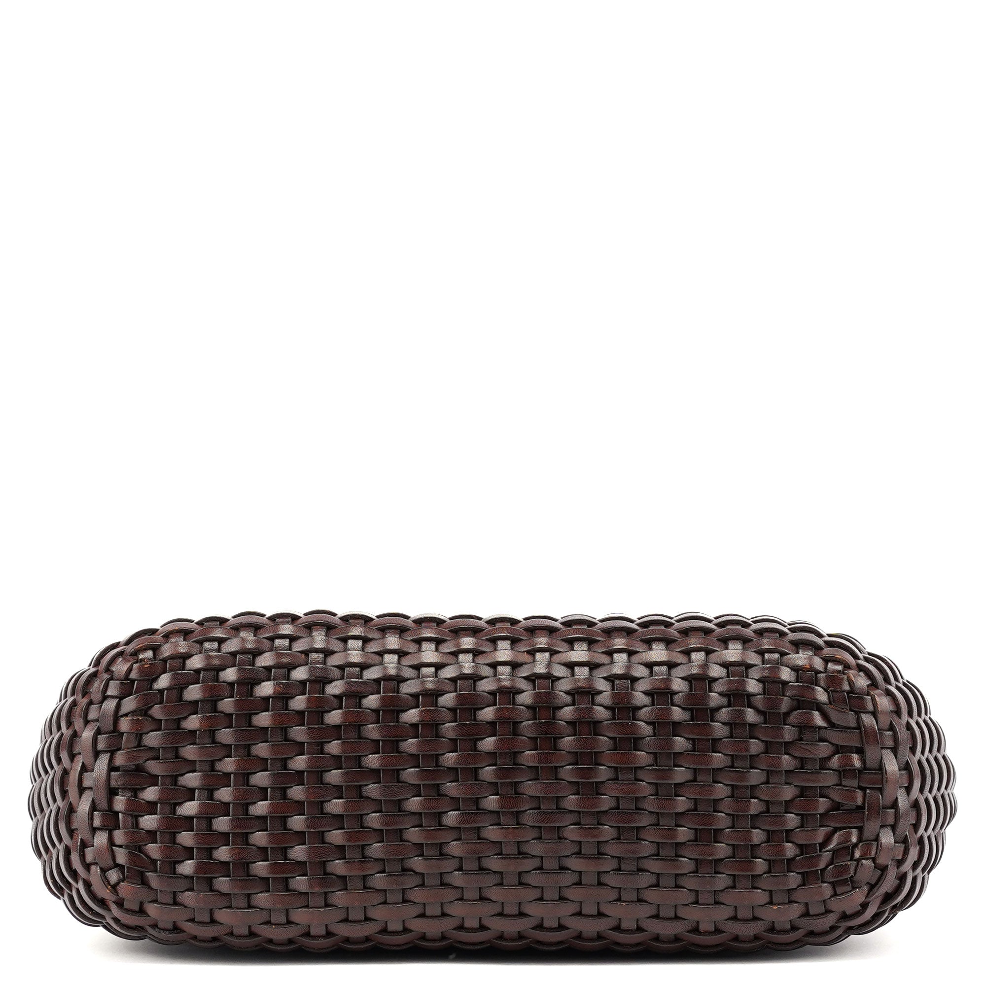 Gucci 1996 Sac porté épaule Bamboo en cuir tressé marron