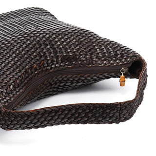Gucci 1996 Brown Woven Bamboo Shoulder Bag