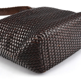 Gucci 1996 Brown Woven Bamboo Shoulder Bag