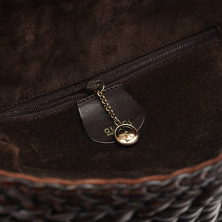 Gucci 1996 Brown Woven Bamboo Shoulder Bag