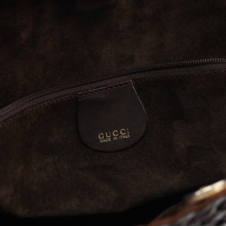 Gucci 1996 Brown Woven Bamboo Shoulder Bag