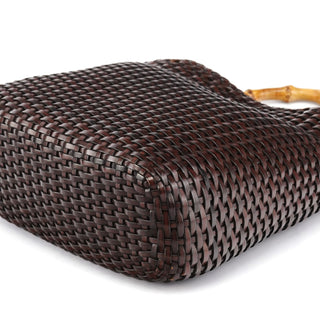 Gucci 1996 Brown Woven Bamboo Shoulder Bag